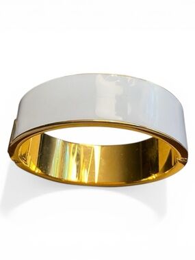 J. Crew Gold and Light Blue Clamper Bracelet